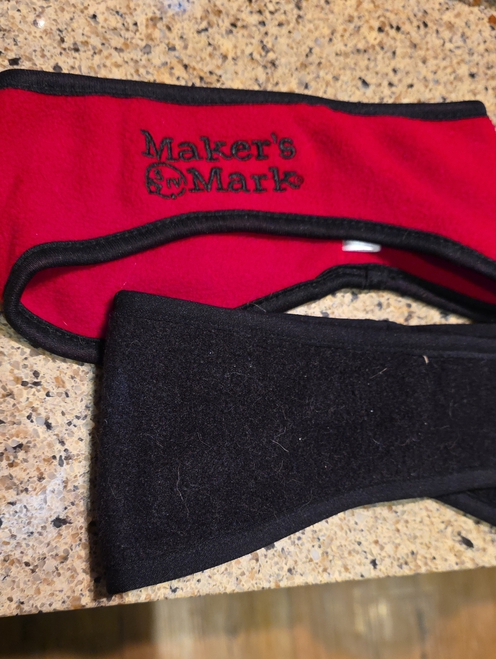 Red and Black Fleece Headband 2